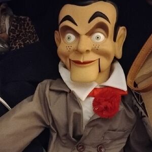 Ventriloquist Dummy with Red Flower Accent